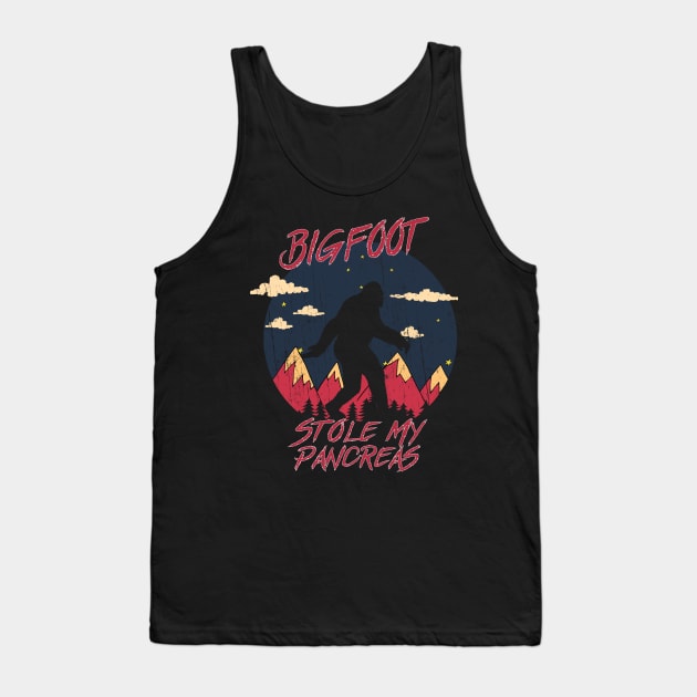 Bigfoot stole my pancreas Tank Top by Theretrotee